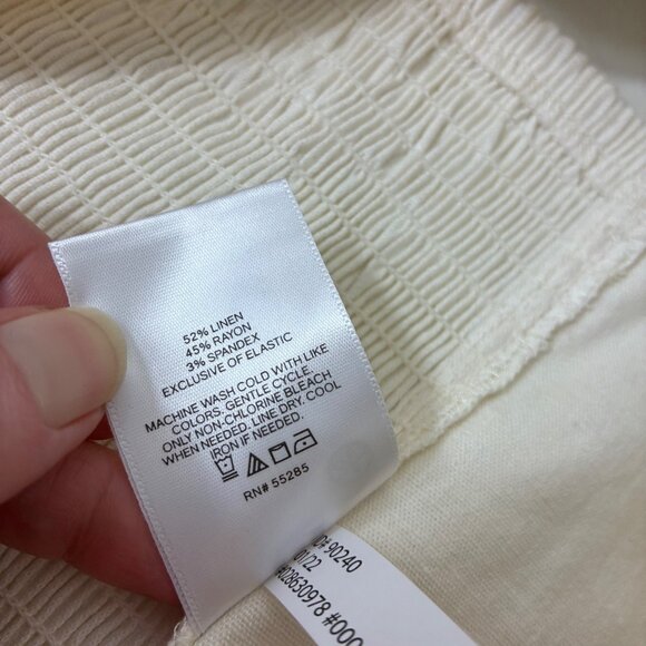 NEW Express Strapless Tie Front Bandeau Top Linen Blend Size XL - Picture 9 of 9